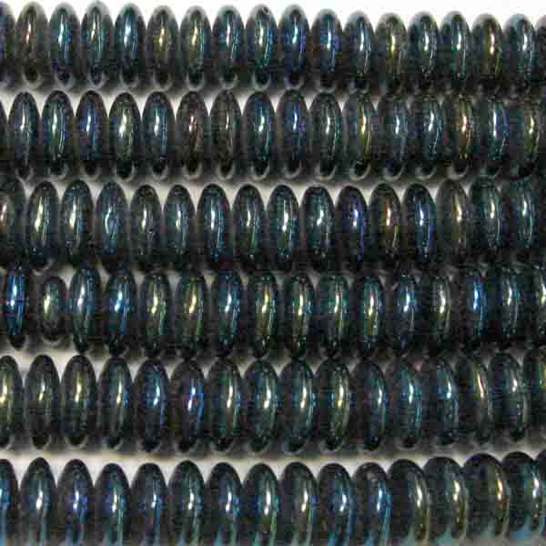 8X4 Blue Iris Belly Rondelle