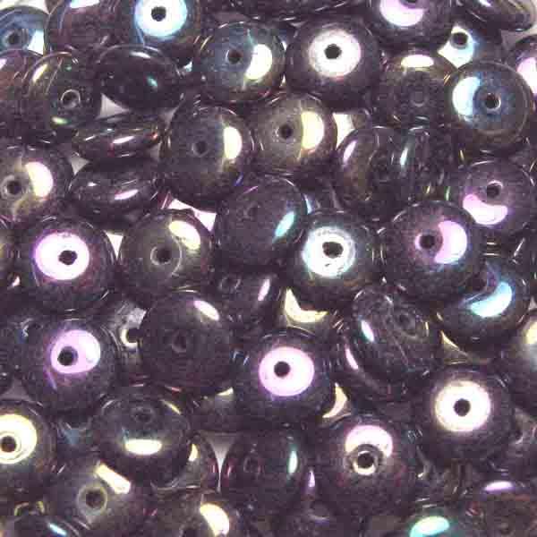 8X4mm Purple Iris Rondelle