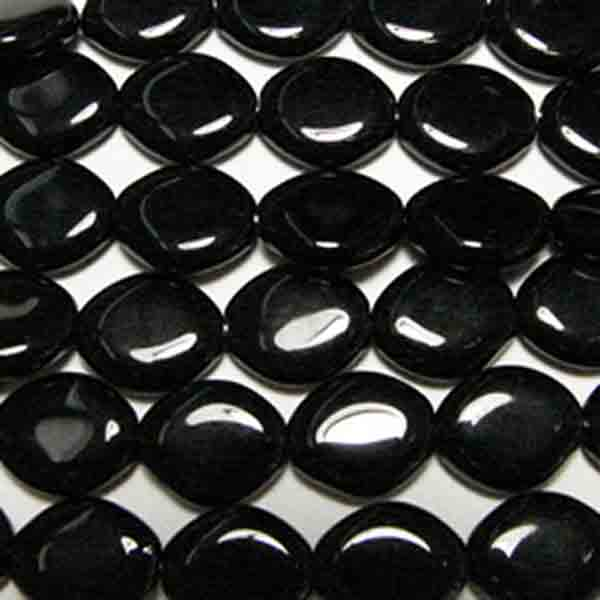 8X6MM Black Flattened Oval