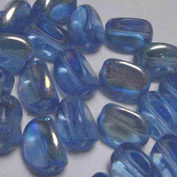 8X6MM Sapphire Ab 3 Sided Oval