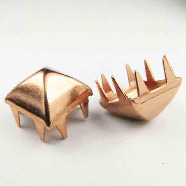 9MM Copper Pyramid Nailhead With Prongs