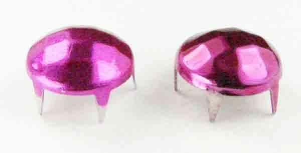 9MM Fuchsia Nailhead Faceted
