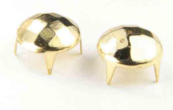 9MM Gold Nailhead Faceted