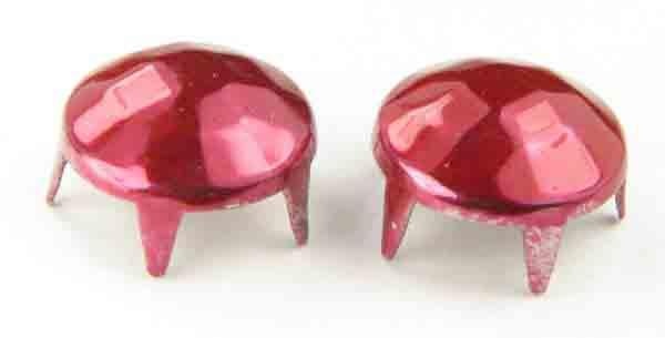 9MM Red Nailhead Faceted