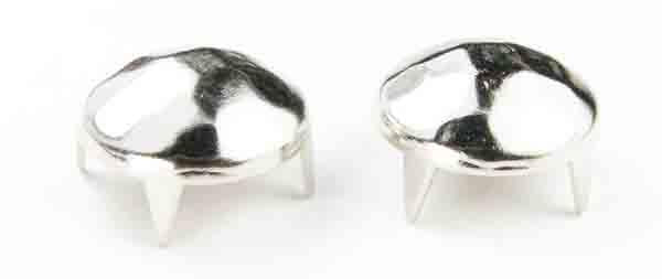 9MM Silver Nailhead Faceted