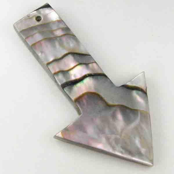 Abalone Arrow Pendant 38X20MM