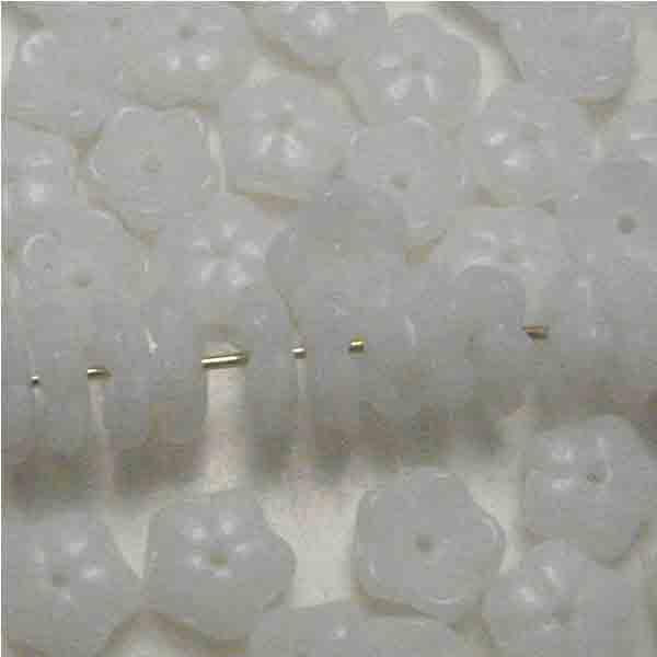 Alabaster Cupped Flower 8MM