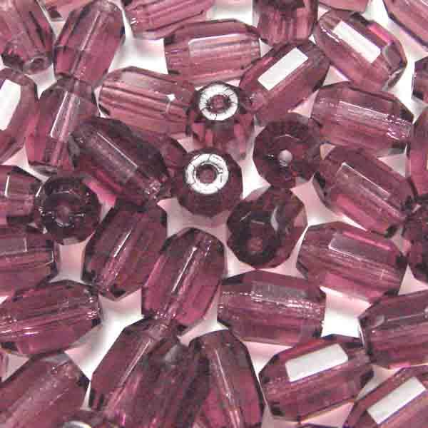 Amethyst 10x6MM Faceted Barrel Cylinder