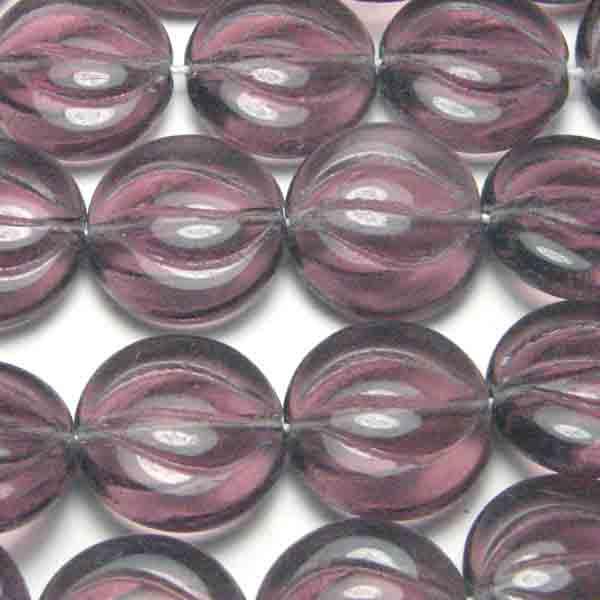 Amethyst 14MM Melon Coin