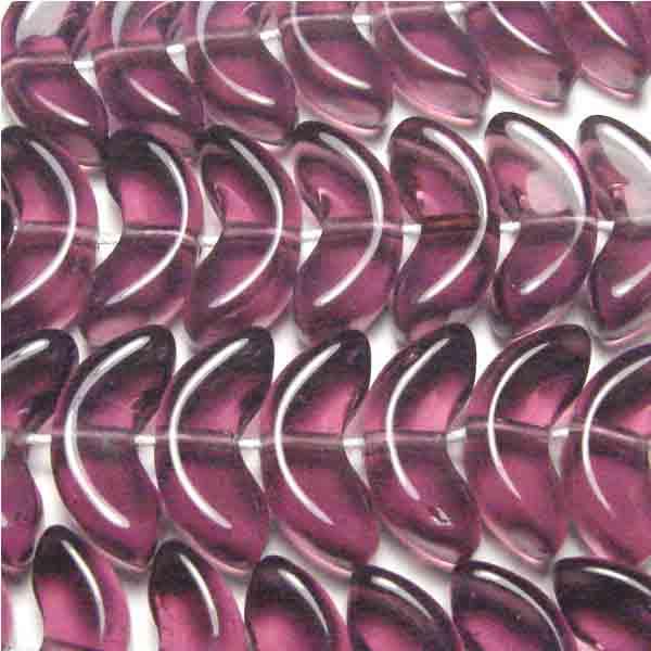 Amethyst 14x6MM Wing Crescent Bead