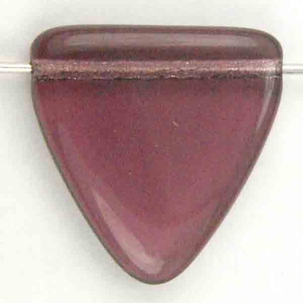 Amethyst 17MM Triangle With Cross Hole