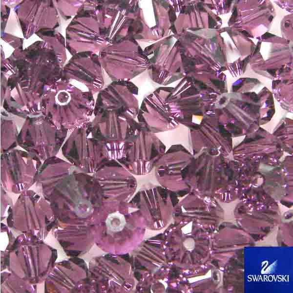 Amethyst 6MM Swarovski Bicone