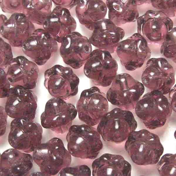 Amethyst 7MM Beaded Lantern Oval