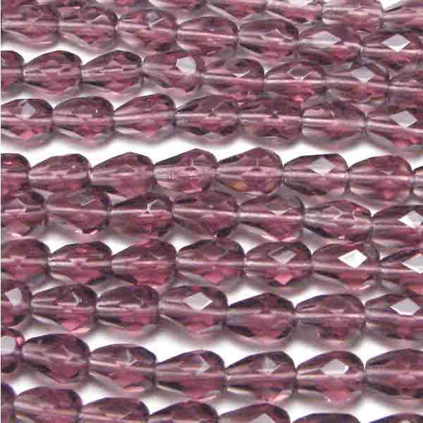 Amethyst 7X5MM Fire Polish Tear