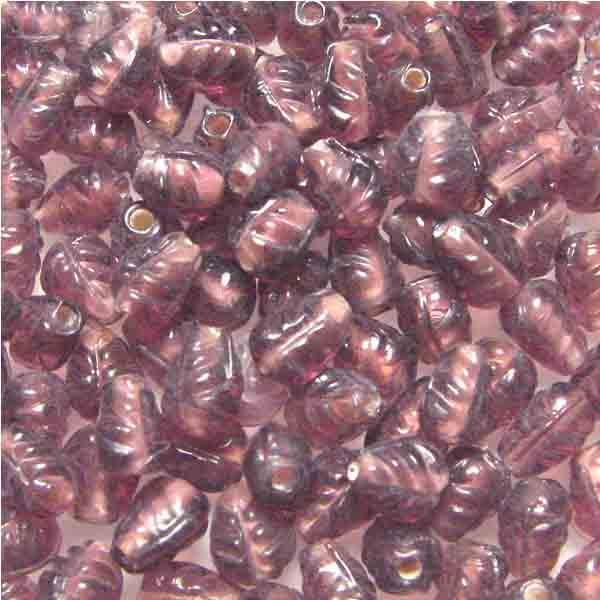 Amethyst 7X5MM Textured Leaf