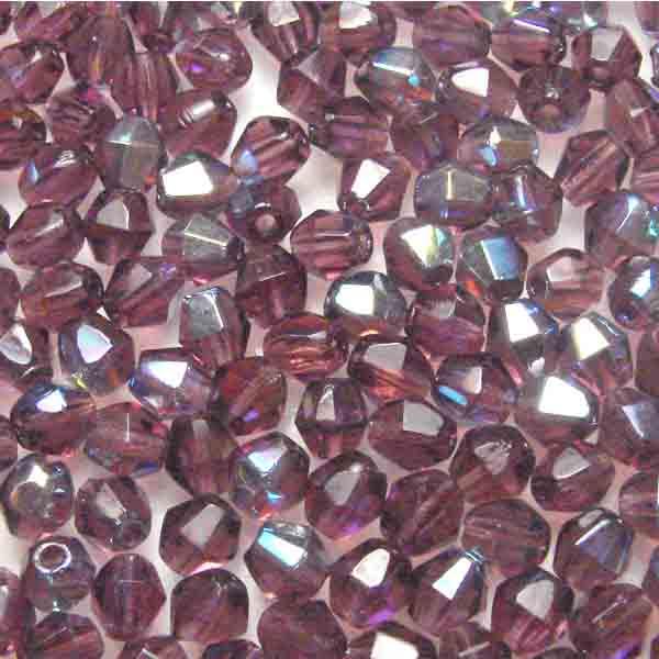 Amethyst AB 4MM Fire Polish Bicone