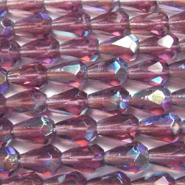 Amethyst AB 7X5MM Fire Polish Tear