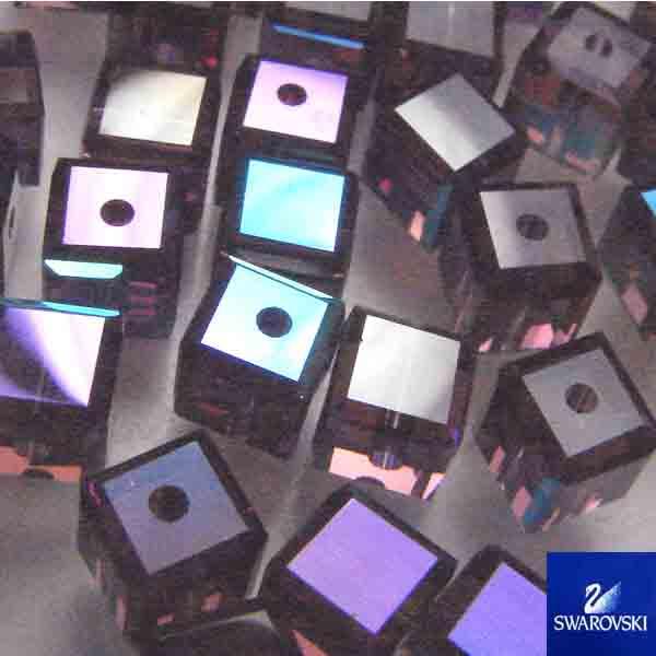 Amethyst Ab 4MM Swarovski 5601 Cube Bead