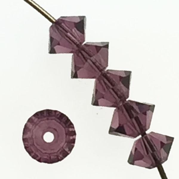 Amethyst Swarovski Bicone Spacer Bead Art. 5305