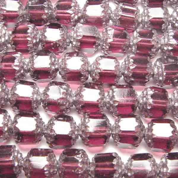 Amethyst with Silver 8MM Cathedral Bead