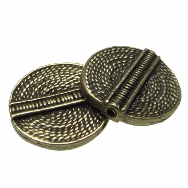 Antique Brass 15MM Round Baoule Coin