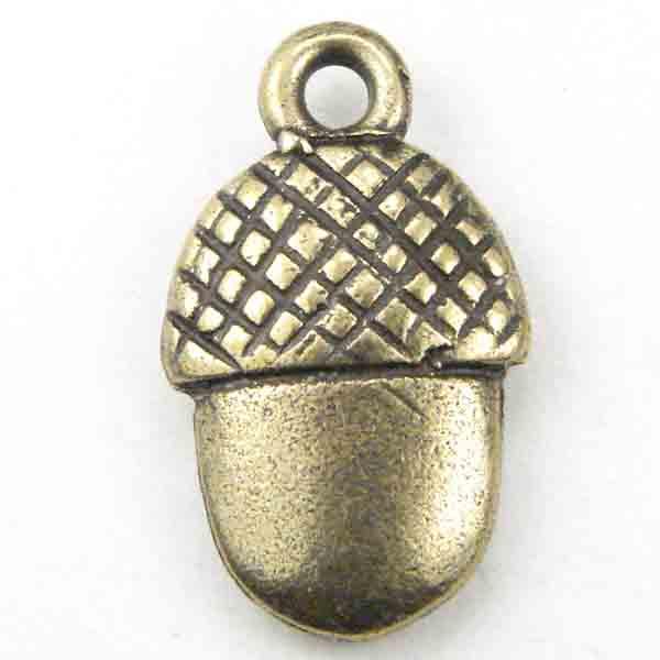 Antique Brass 15x11MM Cast Acorn