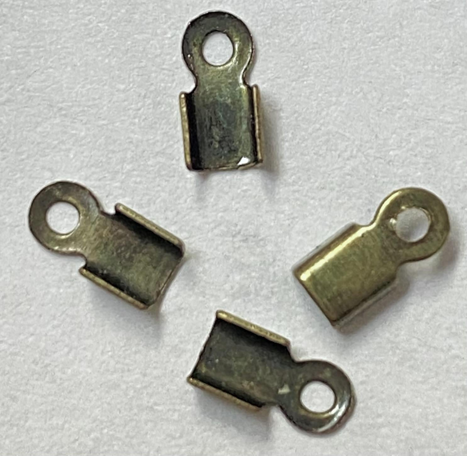Antique Brass 1MM Crimp End