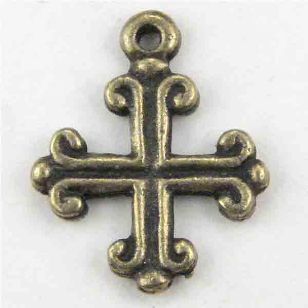 Antique Brass Cast 13MM Fleur-de-Lis