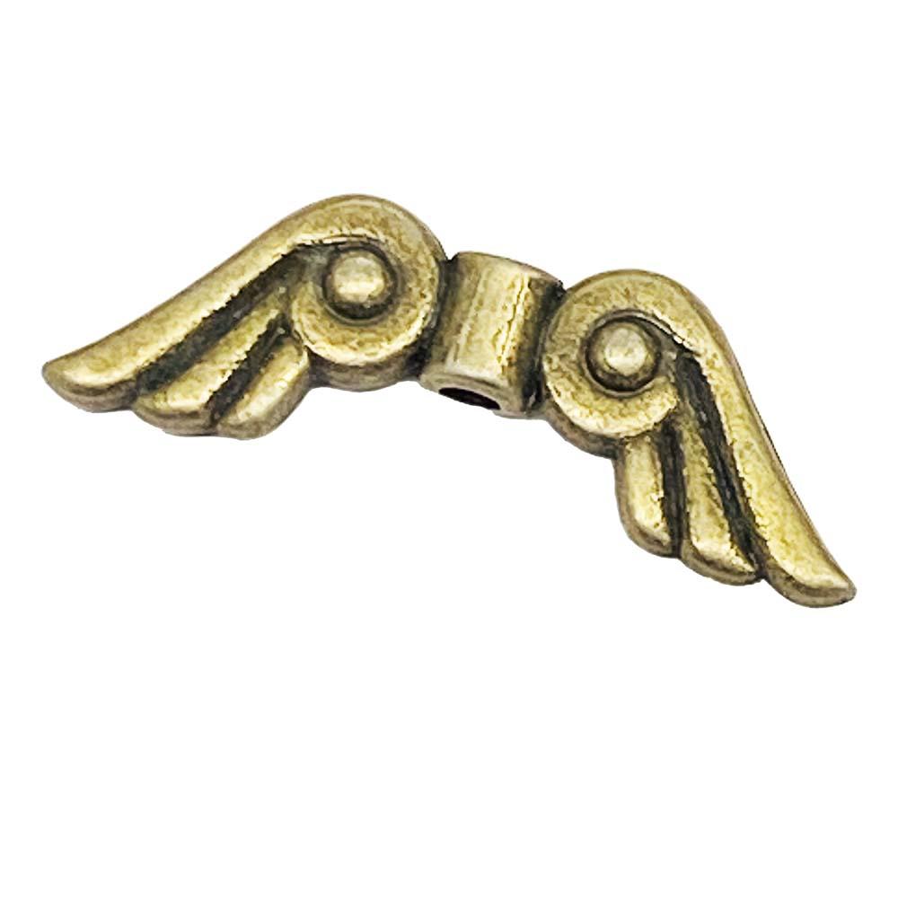 Antique Brass Plate 12x21MM Wing Bead