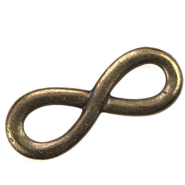 Antique Brass Plate 12x32MM Infinity Symbol