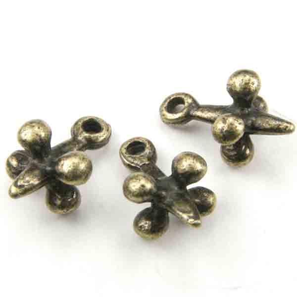 Antique Brass Plate 13x8MM Jack