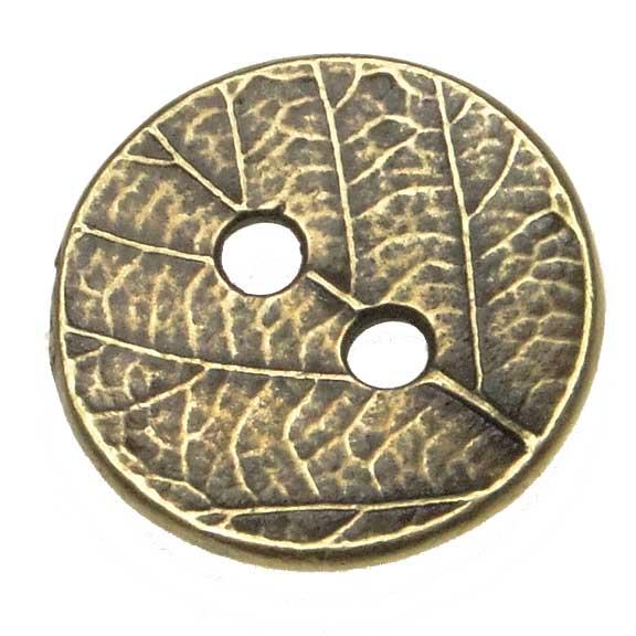 Antique Brass Plate 17MM Button