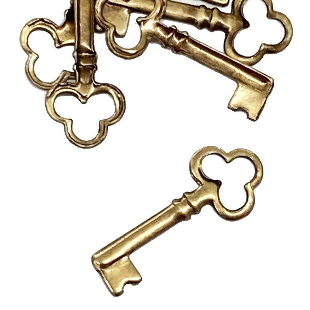 Antique Brass Plate 17X7MM Thin Key Stamping
