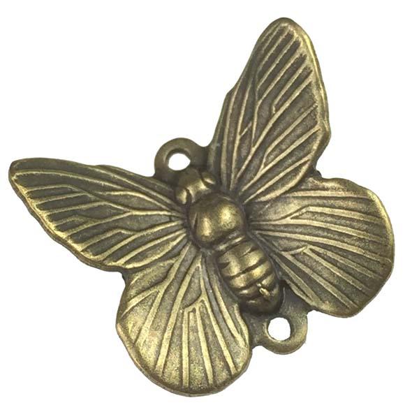 Antique Brass Plate 17x15MM Butterfly Connector