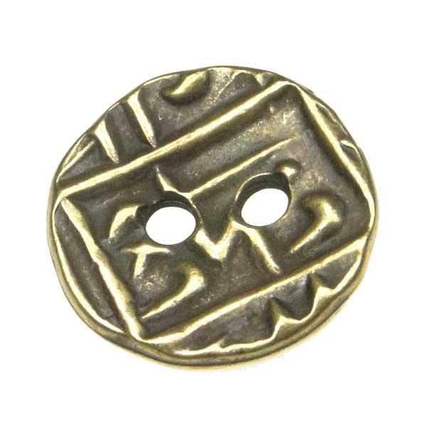 Antique Brass Plate 18MM Button