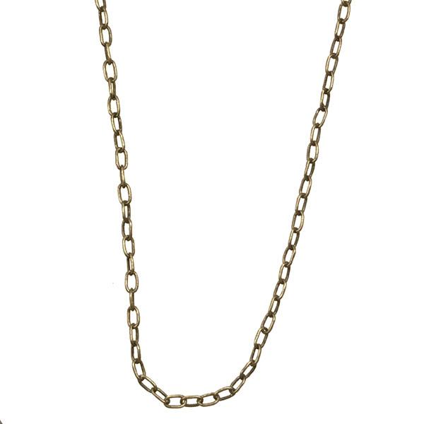 Antique Brass Plate 1MM Long Oval Cable Chain