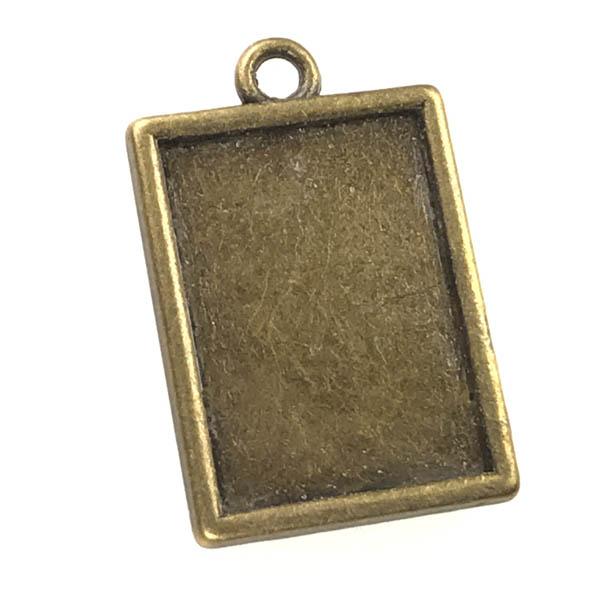 Antique Brass Plate 20x15MM Setting Pendant