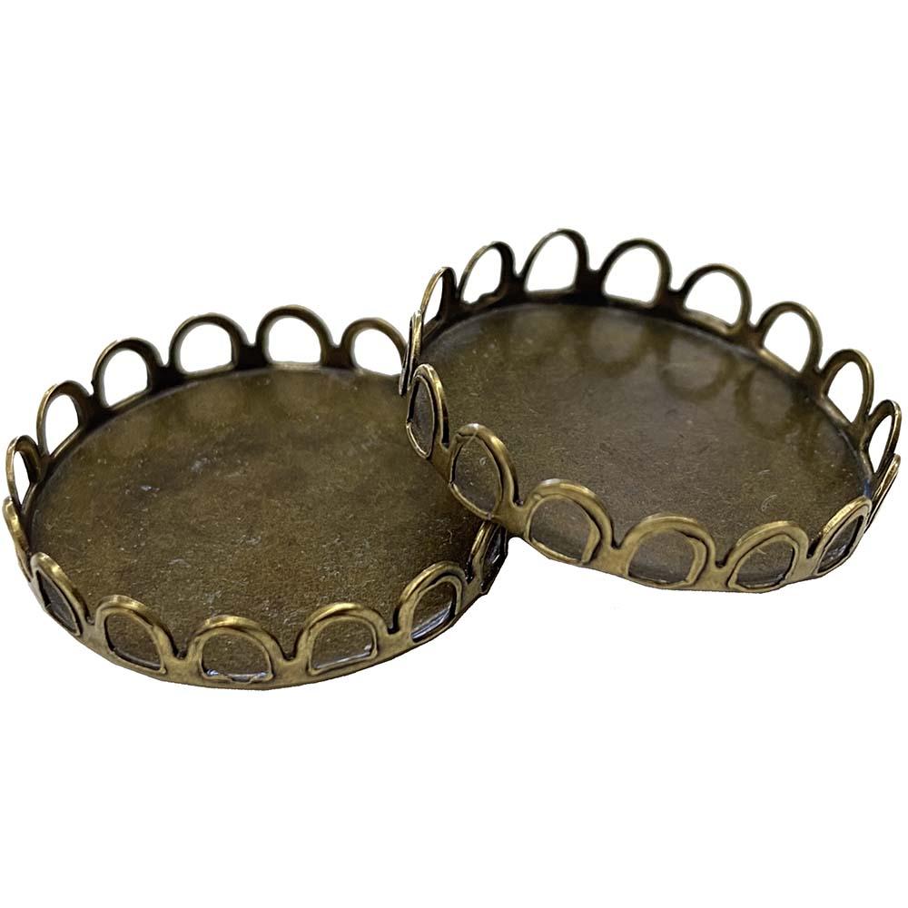 Antique Brass Plate 23MM Bezel Setting