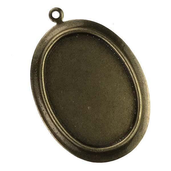 Antique Brass Plate 25x18MM Setting Pendant
