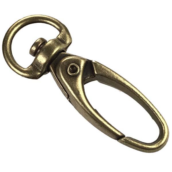 Antique Brass Plate 26MM Oval Lobster Swivel Clasp