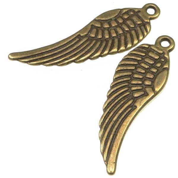 Antique Brass Plate 27MM Wing