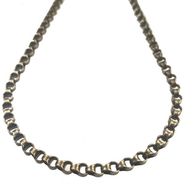 Antique Brass Plate 4MM Box Style Rolo Chain