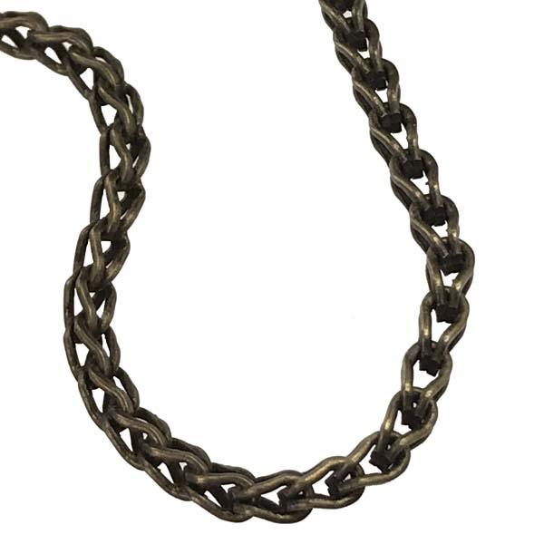 Antique Brass Plate 4x2MM Looped Square Chain