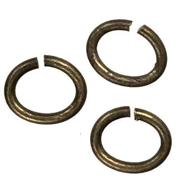 Antique Brass Plate 5x4MM 22 Gauge Oval Jump Ring