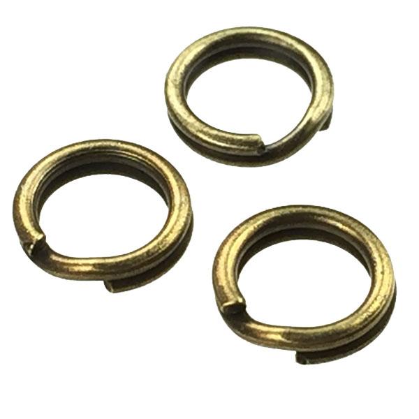 Antique Brass Plate 6MM Split Ring