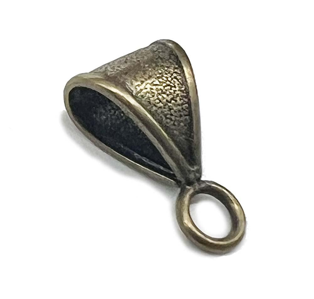 Antique Brass Plate Bail with Loop 17x10