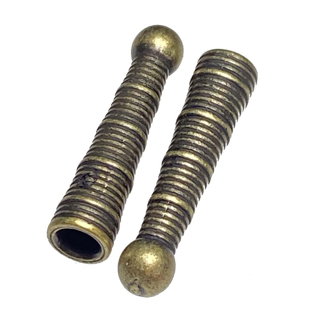 Antique Brass Plate Bola Tip 26MM