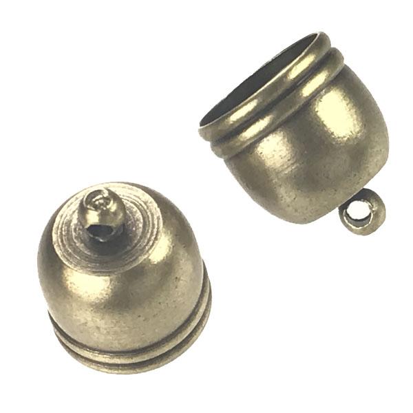 Antique Brass Plate Cord End for 10MM Cord