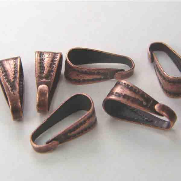 Antique Copper Plate 10X4MM Wraparound Bail