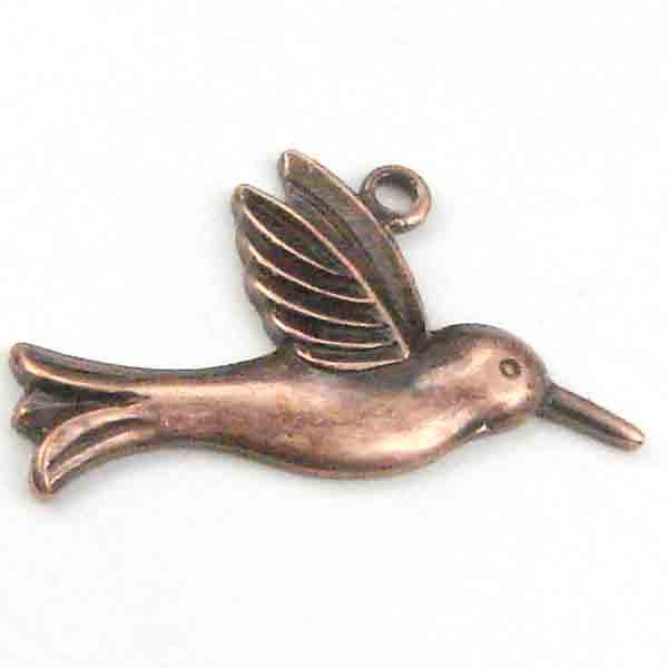 Antique Copper Plate 10x18MM Hummingbird Diestruck